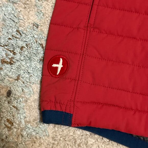 Relwen Windzip Jacket Quilted Puffer Mens Size XL Red - Picture 2 of 6